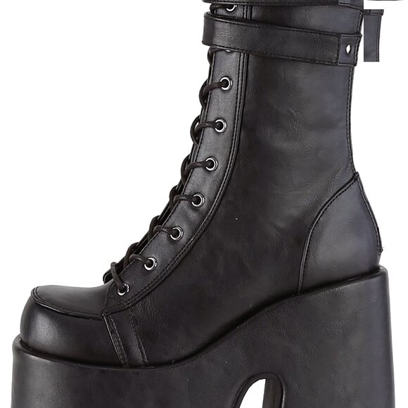 NEW Demonia CAMEL 250 Night Dive Black Platform Boots - Picture 7 of 8